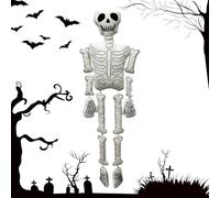 Halloween Skeleton 37 Inch Plush Toy - Decorative White Skeleton Doll and Leg Skeleton | Comfortable Halloween Skeleton Figure for Home Decor, Halloween Parties, Tag