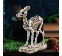 Halloween Skeleton Animals Decor, Skeleton Animals Crazy Bones for Indoor and Outdoor, Spooky Scary Skeletons Halloween Decorations for Outdoor Garden Lawn Haunted House Party Indoor Home (deer)