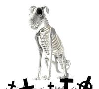 Halloween Skeleton Animals | Posable Joints Realistic Skeleton Puppy | Props 17.3X12.2Inch Festivel Decoration for Party Activities Festival Bedroom Gathering Home Entryway