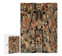 Halloween Skeleton Art Print Puzzle 1000 Teile Schwer Puzzle Spielzeug Lernspiel Impossible Herausforderungsspielzeug Für Erwachsene Kinder 500 PCS