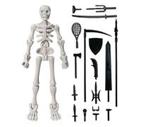 Halloween Skeleton | Articulated Skeleton Miniature,Halloween Office Ornament Human Bone Pattern For Display Teaching Party Home Workplace Indoor Outdoor Entrance Table