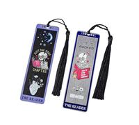 Halloween Skeleton Bookmarks for Women Horror Spooky Bookmarks for Him Her Funny Skeleton Tarot Bookmark Stocking Stuffers for Family Halloween Gifts (2PCS Tarot Bookmark)