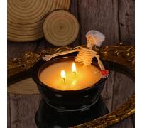 Halloween Skeleton Candle,Halloween Decorations,Gothic Skeleton in Bathtub,Vintage Soy Wax Skeleton Shaped Candle,Spooky Skull Candle for Home Tables Decoration Ornaments