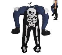 Halloween Skeleton Costume | Attention-Grabbing Dress-up | Halloween Skeleton Costume Suit - for Birthday Drama Stage Performance Gathering School Show Elderly Friends