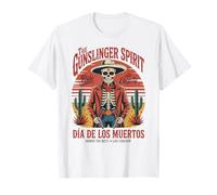 Halloween Skeleton Cowboy Mexican Culture T-Shirt