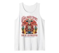 Halloween Skeleton Cowboy Mexican Culture Tank Top