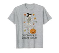 Halloween Skeleton Dancing with My Demons Tonight T-Shirt