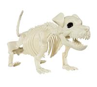 Halloween Skeleton Dog, Plastic Posable Full Body Puppy Decor for Graveyard Haunted House