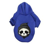 Halloween Skeleton Dog Sweater Pet Costume Knitted Pullover for Small Medium Large Breeds Cozy Warm Autumn Winter Outfit Fancy Dress Party Apparel (Blue, 6XL)