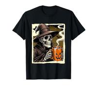 Halloween Skeleton Drink Hot Cocoa Dead Inside Spooky Season T-Shirt