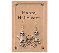 Halloween Skeleton Earrings Scary Halloween Party Earrings for Women Dancing Skeletons Gifts for Women Teen Gothic Skull Skeleton Drop Jewelry Gift for Men