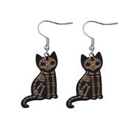 Halloween Skeleton Earrings Skull Dangle Earrings for Women Rhinestone Horror Earrings Halloween Costume Accessories, L, Metal, No Gemstone