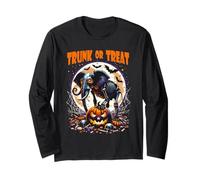 Halloween Skeleton Elephant Skull Trunk or Treat Long Sleeve T-Shirt