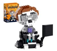 Halloween Skeleton Figure Building Set, Wheelchair Skeleton Spooky Model