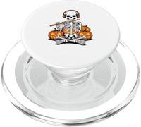 Halloween Skeleton Flute Flutist PopSockets PopGrip for MagSafe