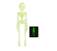 Halloween Skeleton Fridge Magnet - Poseable 3D Printed Skeleton with Movable Joints, 20 Colours & Multi-Pack Options - Spooky Magnetic Decoration for Haunted House, Kitchen, Office, Party (Glow Green)