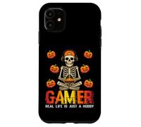 Halloween Skeleton Gamer Real Life Is Just Hobby Video Game Case for iPhone 11
