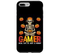 Halloween Skeleton Gamer Real Life Is Just Hobby Video Game Case for iPhone 7 Plus/8 Plus