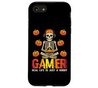 Halloween Skeleton Gamer Real Life Is Just Hobby Video Game Case for iPhone SE (2020) / 7/8