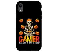 Halloween Skeleton Gamer Real Life Is Just Hobby Video Game Case for iPhone XR