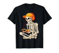 Halloween Skeleton Gamer Video Funny Gaming Boys Men Kids T-Shirt
