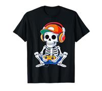 Halloween Skeleton Gamer Video Gaming Boys Men Kids Costume T-Shirt
