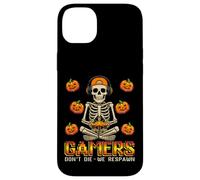 Halloween Skeleton Gamers Dont Die We Respawn Gaming Mens Case for iPhone 14 Plus
