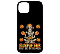 Halloween Skeleton Gamers Dont Die We Respawn Gaming Mens Case for iPhone 15 Plus