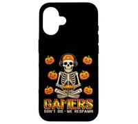Halloween Skeleton Gamers Dont Die We Respawn Gaming Mens Case for iPhone 16