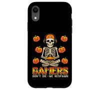 Halloween Skeleton Gamers Dont Die We Respawn Gaming Mens Case for iPhone XR