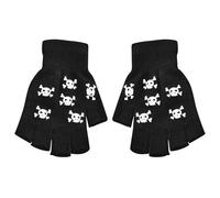 Halloween Skeleton Gloves -11.5x15.5 Cm Glow in Skull Cycling Gloves Without Dark Fingers | Dress Up And Pretend To Play For The, Halloween Skeleton Mittens For