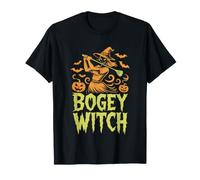 Halloween Skeleton Golf Witch Hat Golfer Funny Bogey T-Shirt