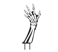 Halloween Skeleton Hand Garden Stake - Metal Art Outdoor Décor for Yard and Garden Enhancement - Unique Decorative to Celebrate Halloween Season (D, 33CM)