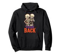 Halloween Skeleton I've Got Your Back Couple Matching Funny Pullover Hoodie