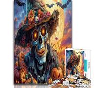 Halloween Skeleton Jigsaw Puzzles for Adults Teenagers Jigsaws Puzzle,Help The Brain Exercise Addictive Toys to Cultivate Patience Great Gift 38x26cm