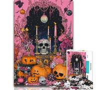 Halloween Skeleton Jigsaw Puzzles for Adults Teenagers Jigsaws Puzzle,Relax Games Is Ideal As A Gift for The Whole Family 38x26cm