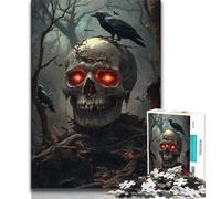 Halloween Skeleton Jigsaw Puzzles for Adults Teenagers Jigsaws Puzzle,Toys Educational Games Stress Relieving Suitable for Desktop Decoration 50x75cm