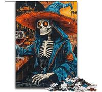 Halloween Skeleton JigsawPuzzle 1000 Pieces for Teenagers, Educational Games Home Decoration Birthday Present, Gifts, Wall Art (50x75cm)