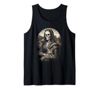 Halloween Skeleton Painting Graphic Cat Lover Tank Top