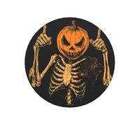 Halloween Skeleton Pumpkin Head Round Magnetic Fridge Magnets For Kitchen Durable With Enduring Magnetism