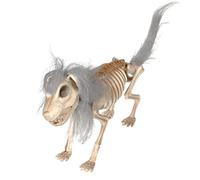 Halloween Skeleton Puppy - Flexible Bone Dog Figurine, Haunted Pet Ornament | Eerie Canine Prop For Lawn Party, Spooky Seasonal Accent For Outdoor Garden Table Autumn Celebration Display