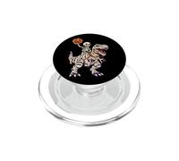 Halloween Skeleton Riding A Mummy T Rex Dinosaur Funny PopSockets PopGrip for MagSafe