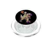 Halloween Skeleton Riding A Mummy T Rex Dinosaur Funny PopSockets PopGrip for MagSafe