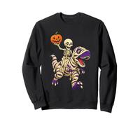 Halloween Skeleton Riding A Mummy T Rex Dinosaur Funny Sweatshirt