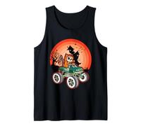 Halloween Skeleton Riding Monster Truck Trick Or Treat Party Tank Top