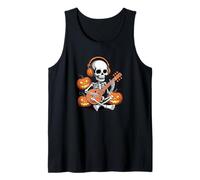 Halloween Skeleton Sitar Sitarist Tank Top