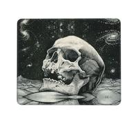 Halloween Skeleton Skull Printed Non-Slip Rubber Lock Base Mouse Pad, Non-Slip and Wear-Resistant, Comfortable to The Touch