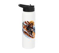 Halloween Skeleton Snowboarder Stainless Steel Insulated Water Bottle