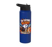 Halloween Skeleton Snowboarder Stainless Steel Insulated Water Bottle