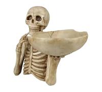 Halloween Skeleton Storage Tray, Scary Skull Candy Bowls,Halloween Candy Holder Skeleton Serving Tray Platter Cupcake Containers Goth Dining Table Centerpiece Halloween Decoroations